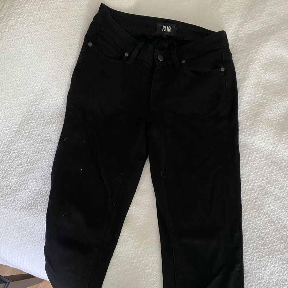 Paige denim black ankle jeans